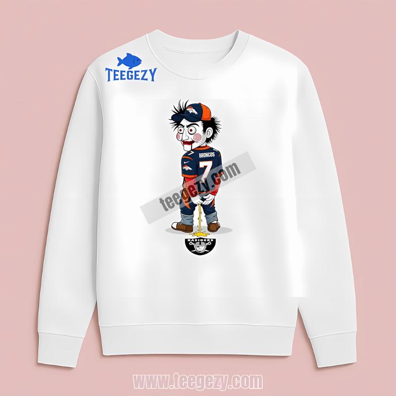 Halloween Denver Broncos Billy Puppet Raiders Rivalry Long Sleeve Halloween Denver Broncos Billy Puppet Raiders Rivalry Long Sleeve