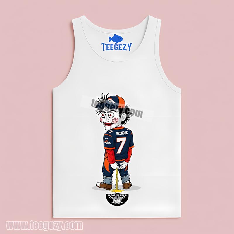 Halloween Denver Broncos Billy Puppet Raiders Rivalry Tanktop Halloween Denver Broncos Billy Puppet Raiders Rivalry Tanktop