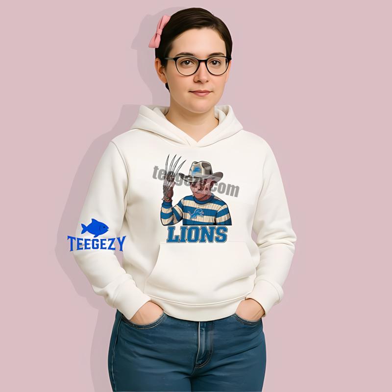 Halloween Detroit Lions Freddy Krueger Funny Hoodie Halloween Detroit Lions Freddy Krueger Funny Hoodie