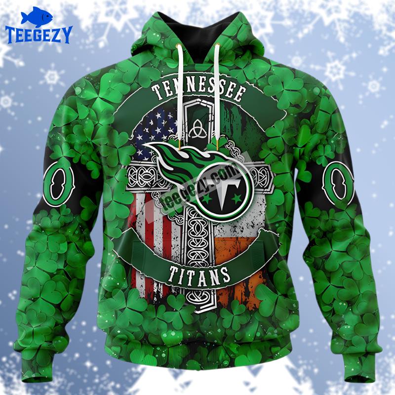 Happy Tennessee Titans St Patricks Day Green Zip Up 3D Hoodie Happy Tennessee Titans St Patricks Day Green Zip Up 3D Hoodie
