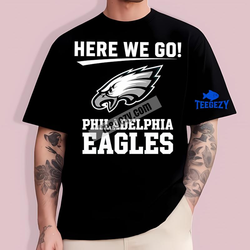 Here We Go Philadelphia Eagles Logo T-Shirt Design Online Here We Go Philadelphia Eagles Logo T-Shirt Design Online