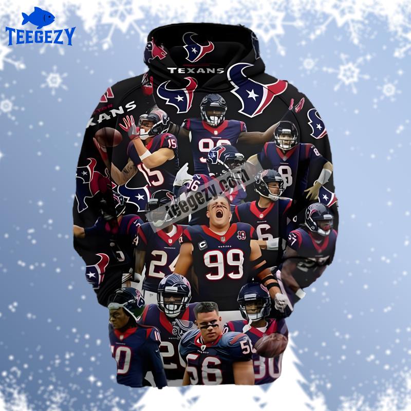 Houston Texans Blue Black Youth 3D Hoodie Houston Texans Blue Black Youth 3D Hoodie