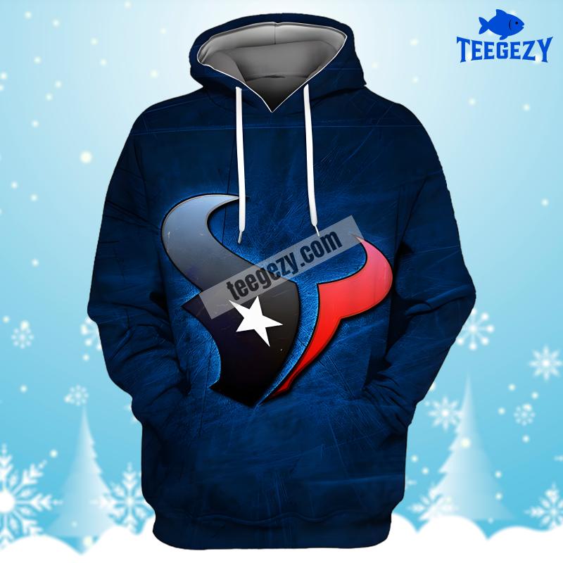 Houston Texans Blue Pullover Fashion 3D Hoodie Houston Texans Blue Pullover Fashion 3D Hoodie