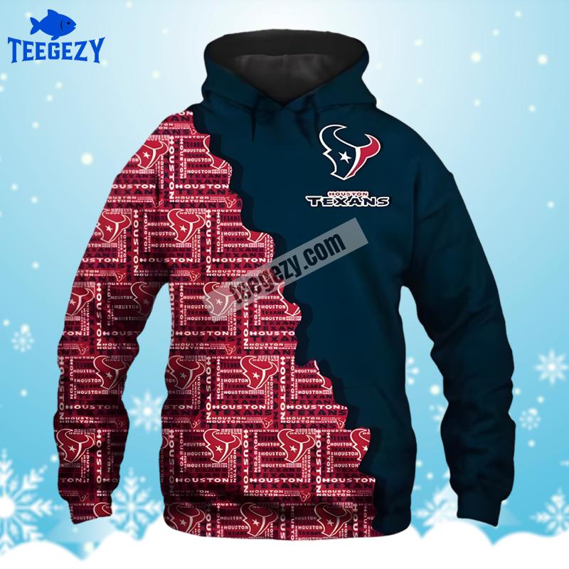 Houston Texans Cool Red Pullover Womens 3D Hoodie Houston Texans Cool Red Pullover Womens 3D Hoodie