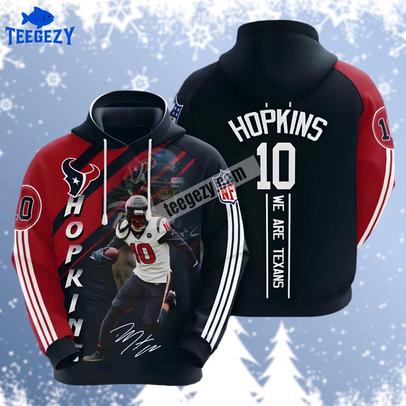 Houston Texans Deandre Hopkins Red Blue Graphic 3D Hoodie Houston Texans Deandre Hopkins Red Blue Graphic 3D Hoodie