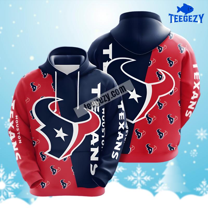 Houston Texans Red Printed 3D Hoodie Houston Texans Red Printed 3D Hoodie