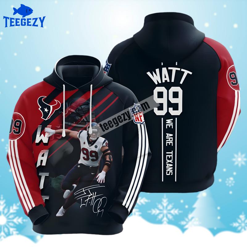 Houston Texans We Are Texans Red Black 3D Hoodie Houston Texans We Are Texans Red Black 3D Hoodie