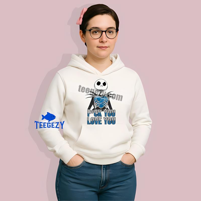 Jack Skellington Detroit Lions Heart Sports Hoodie Jack Skellington Detroit Lions Heart Sports Hoodie