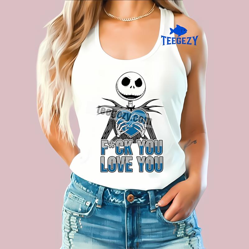 Jack Skellington Detroit Lions Heart Sports Tanktop Jack Skellington Detroit Lions Heart Sports Tanktop