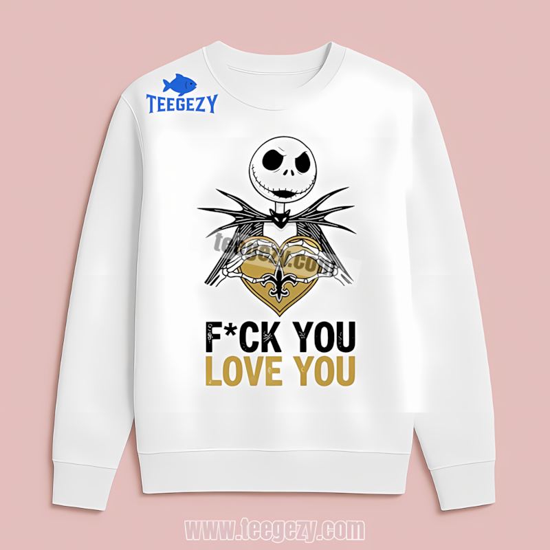 Jack Skellington New Orleans Saints Casual Long Sleeve Jack Skellington New Orleans Saints Casual Long Sleeve