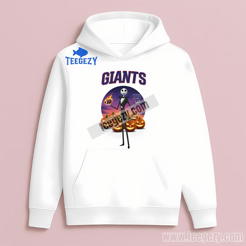Jack Skellington New York Giants Halloween Fan Hoodie Jack Skellington New York Giants Halloween Fan Hoodie