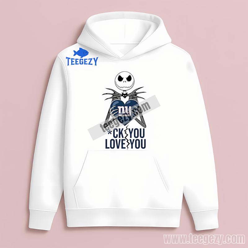 Jack Skellington New York Giants Heart Fan Hoodie Jack Skellington New York Giants Heart Fan Hoodie