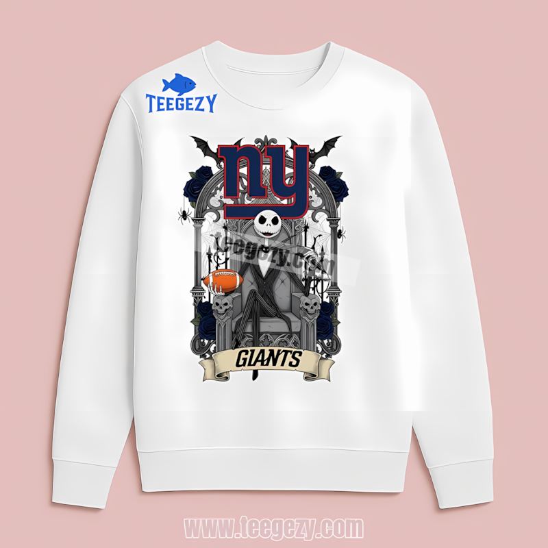 Jack Skellington New York Giants Unisex Fan Long Sleeve Jack Skellington New York Giants Unisex Fan Long Sleeve