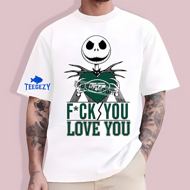 Jack Skellington New York Jets Heart Funny Fan T-Shirt Jack Skellington New York Jets Heart Funny Fan T-Shirt