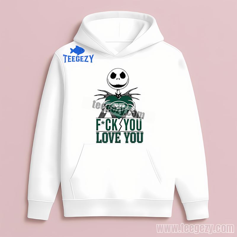 Jack Skellington New York Jets Heart Funny Fan Hoodie Jack Skellington New York Jets Heart Funny Fan Hoodie