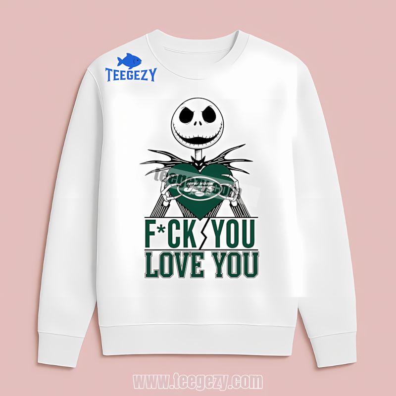 Jack Skellington New York Jets Heart Funny Fan Long Sleeve Jack Skellington New York Jets Heart Funny Fan Long Sleeve
