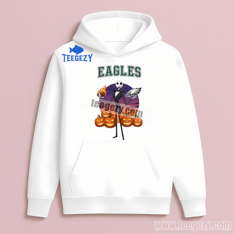 Jack Skellington Philadelphia Eagles Halloween Vintage Hoodie Jack Skellington Philadelphia Eagles Halloween Vintage Hoodie