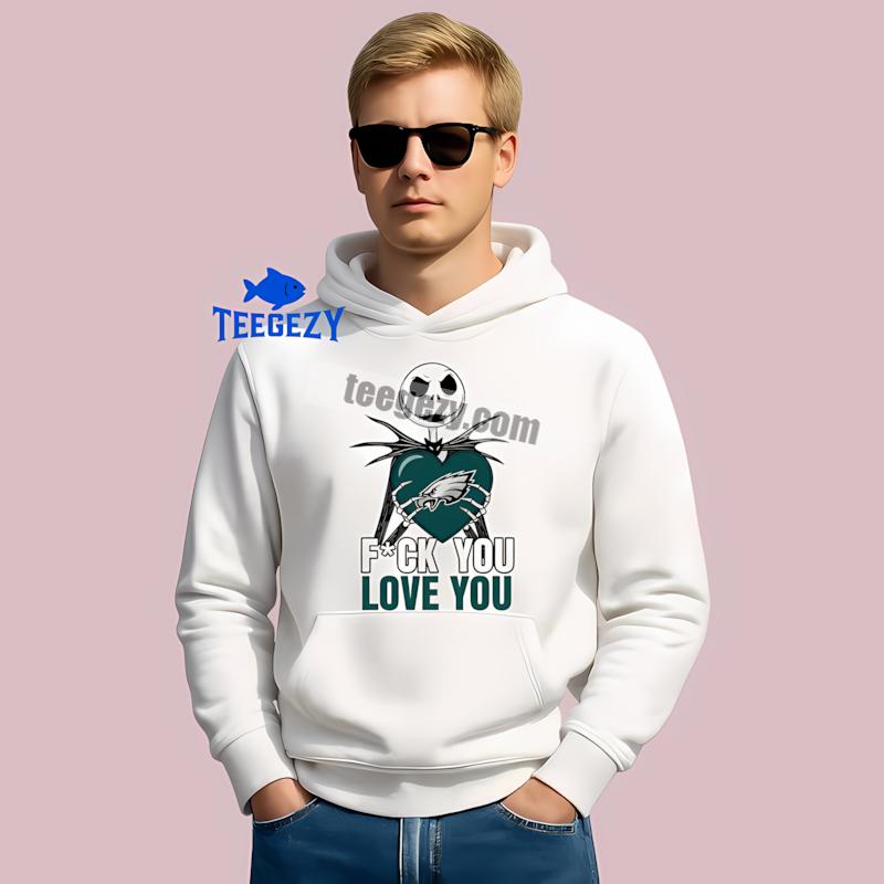 Jack Skellington Philadelphia Eagles Heart Best Hoodie For Men Jack Skellington Philadelphia Eagles Heart Best Hoodie For Men