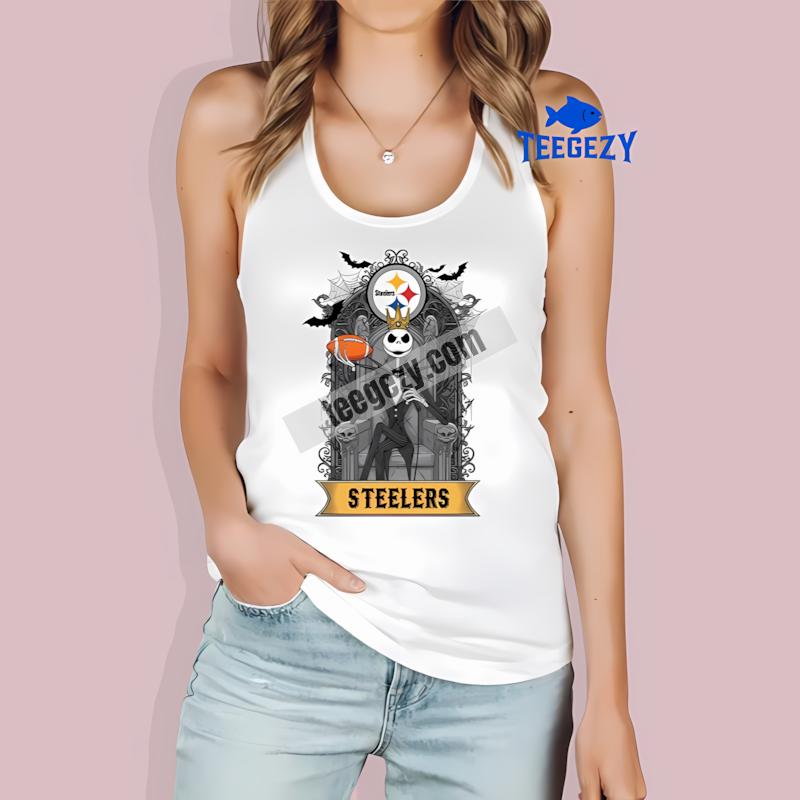 Jack Skellington Pittsburgh STanktoplers Throne Shirt Printing Jack Skellington Pittsburgh STanktoplers Throne Shirt Printing