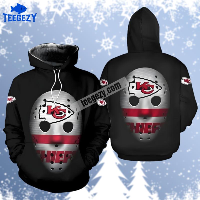 Jason Voorhees Masks Kansas City Chiefs Black Red Unisex 3D Hoodie Jason Voorhees Masks Kansas City Chiefs Black Red Unisex 3D Hoodie