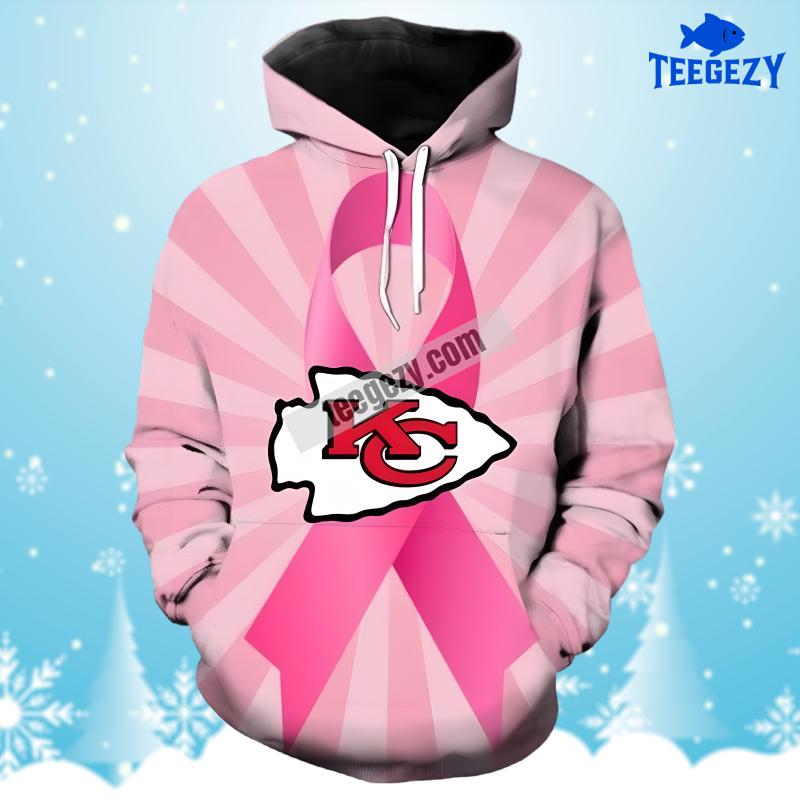 Kansas City Chiefs Tackle Cancer Pink 3D Hoodie Kansas City Chiefs Tackle Cancer Pink 3D Hoodie