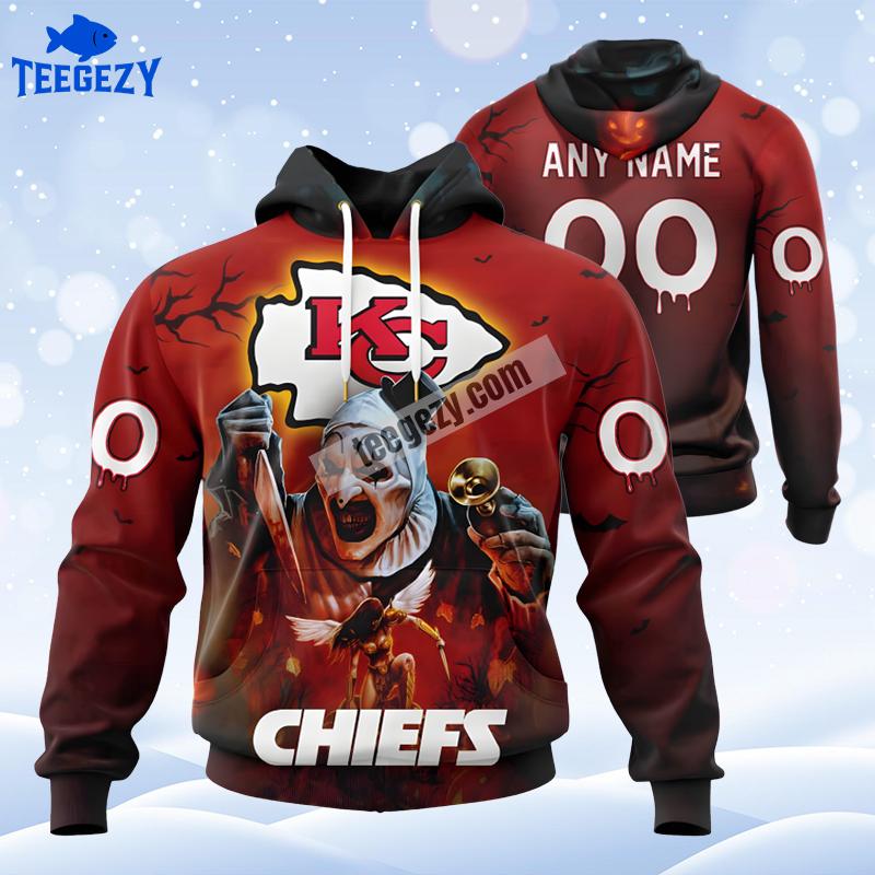 Kansas City Chiefs Terrifier Ghoulish Red Dad Mom Personalized 3D Hoodie Kansas City Chiefs Terrifier Ghoulish Red Dad Mom Personalized 3D Hoodie