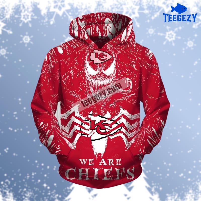 Kansas City Chiefs Venom Red White Printing 3D Hoodie Kansas City Chiefs Venom Red White Printing 3D Hoodie