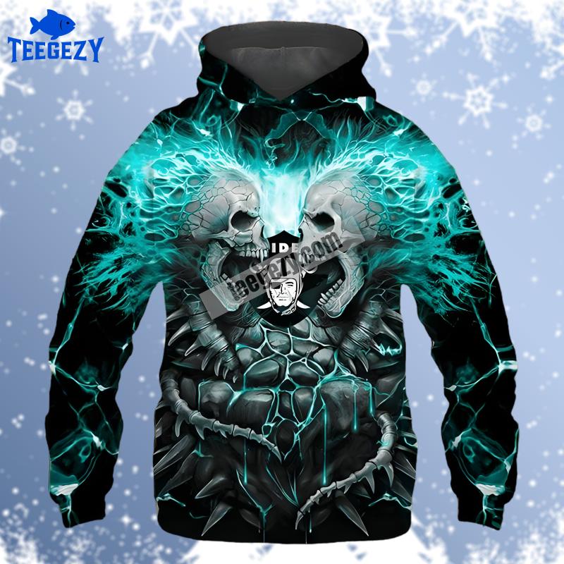 Las Vegas Raiders Skull Unleash Black Design 3D Hoodie Las Vegas Raiders Skull Unleash Black Design 3D Hoodie