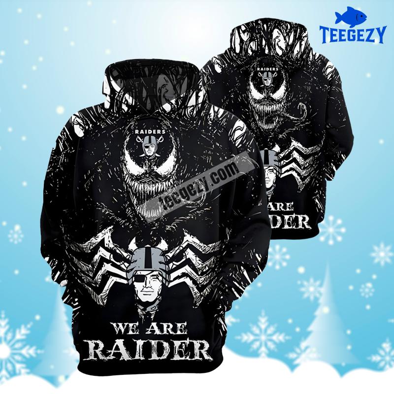 Las Vegas Raiders Venom Black 3D Hoodie Las Vegas Raiders Venom Black 3D Hoodie