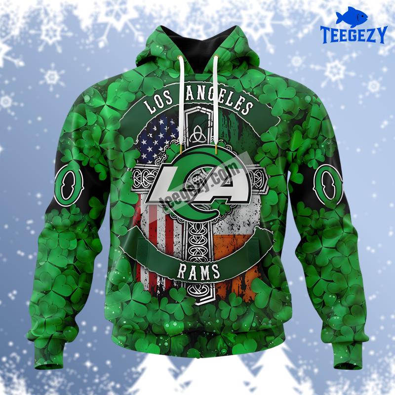 Los Angeles Rams St Patrick Day Green Zip Up Personalized 3D Hoodie Los Angeles Rams St Patrick Day Green Zip Up Personalized 3D Hoodie