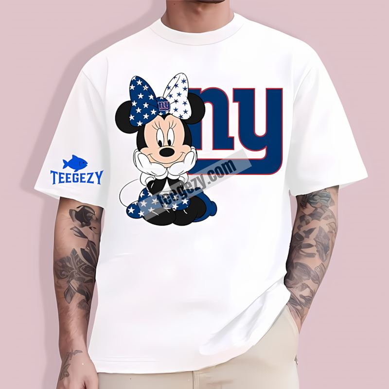 Minnie Mouse New York Giants Star Fan T-Shirt Minnie Mouse New York Giants Star Fan T-Shirt