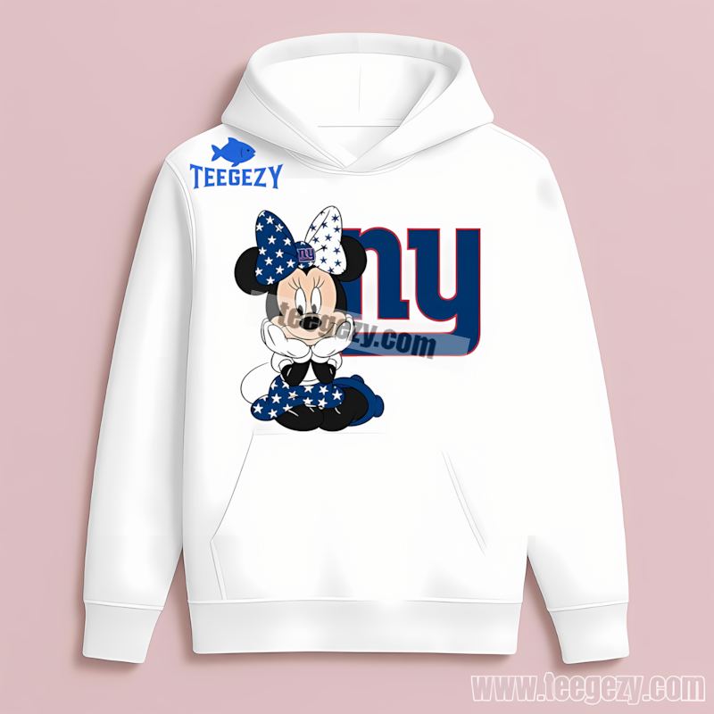 Minnie Mouse New York Giants Star Fan Hoodie Minnie Mouse New York Giants Star Fan Hoodie