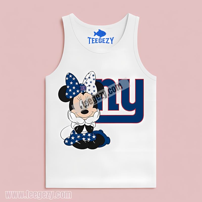 Minnie Mouse New York Giants Star Fan Tanktop Minnie Mouse New York Giants Star Fan Tanktop
