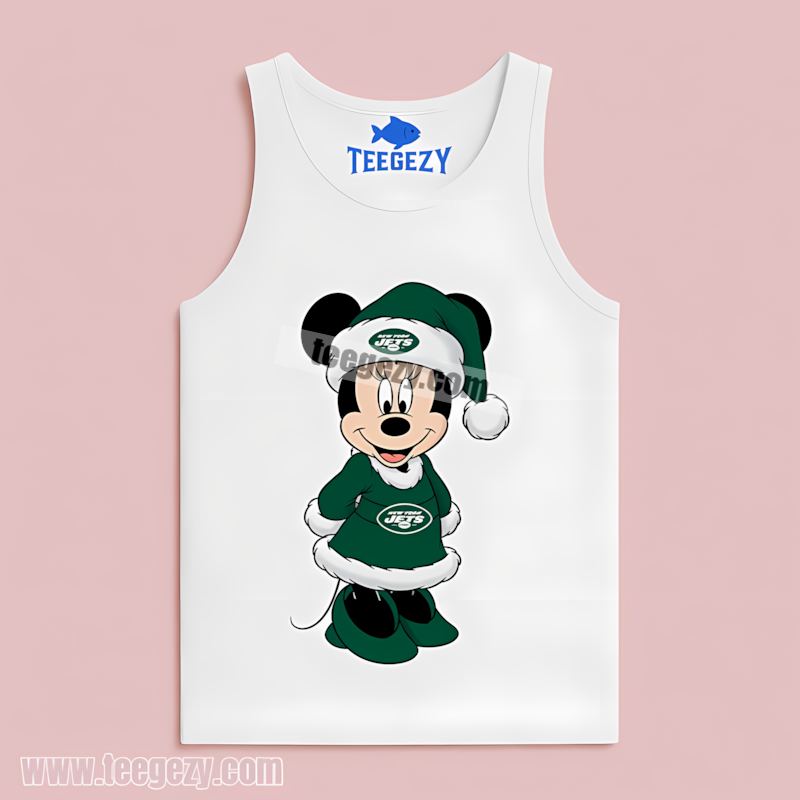 Minnie Mouse New York Jets Christmas Fan Tanktop Minnie Mouse New York Jets Christmas Fan Tanktop