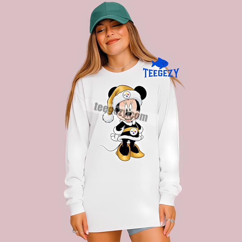 Minnie Mouse Pittsburgh SLong Sleevelers Christmas Graphic Shirt Minnie Mouse Pittsburgh SLong Sleevelers Christmas Graphic Shirt