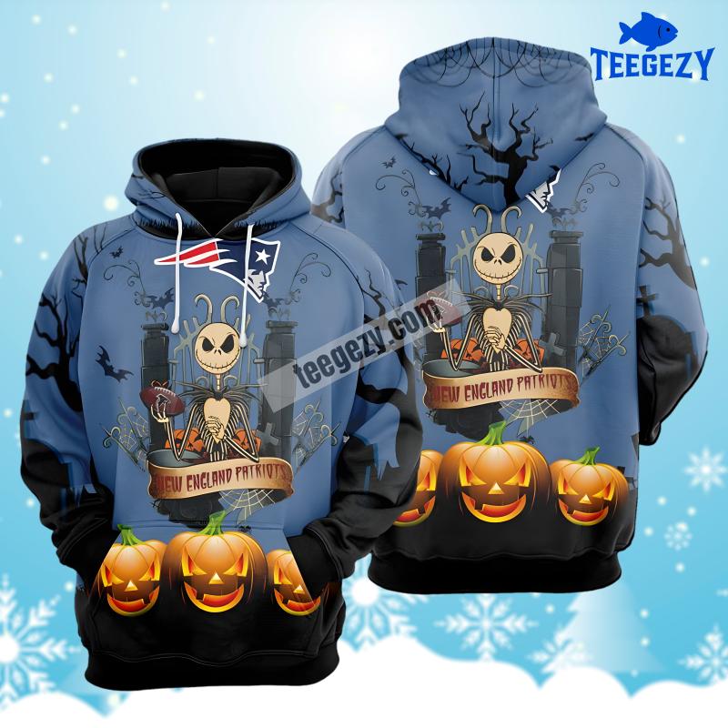 New England Patriots Jason Voorhees Halloween For Sale 3D Hoodie Black