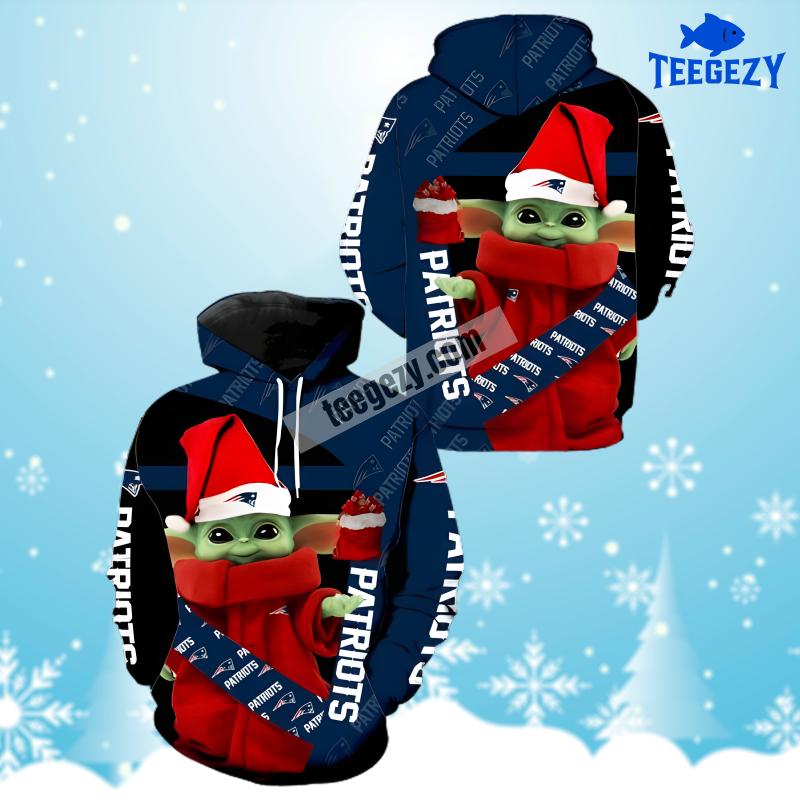 New England Patriots Santa Baby Yoda Star Wars Red Blue Youth 3D Hoodie New England Patriots Santa Baby Yoda Star Wars Red Blue Youth 3D Hoodie