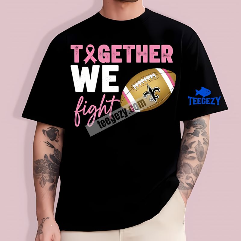 New Orleans Saints Breast Cancer Awareness Fan T-Shirt New Orleans Saints Breast Cancer Awareness Fan T-Shirt