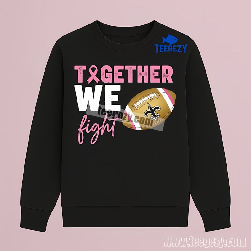 New Orleans Saints Breast Cancer Awareness Fan Long Sleeve New Orleans Saints Breast Cancer Awareness Fan Long Sleeve