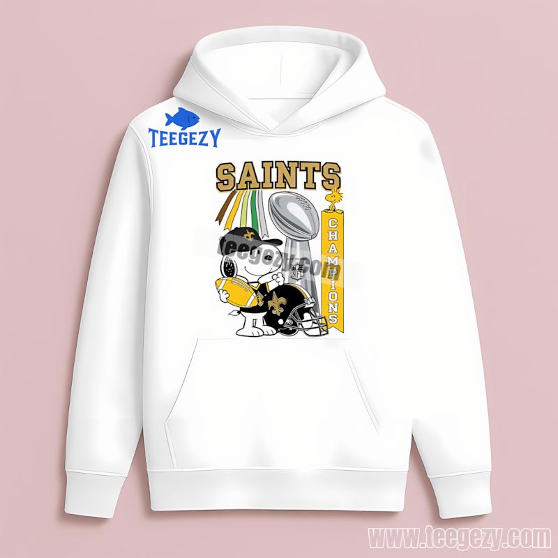 New Orleans Saints Champions Snoopy Celebration Hoodie New Orleans Saints Champions Snoopy Celebration Hoodie