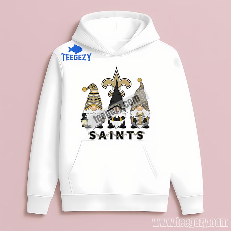 New Orleans Saints Christmas Gnomes THoodie New Orleans Saints Christmas Gnomes THoodie