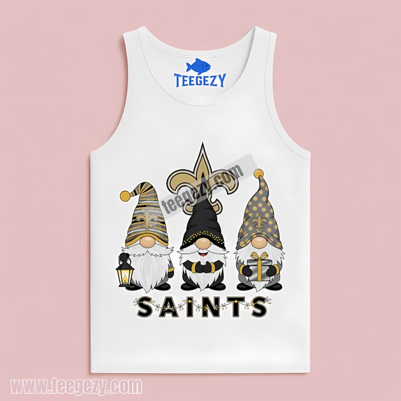New Orleans Saints Christmas Gnomes TTanktop New Orleans Saints Christmas Gnomes TTanktop