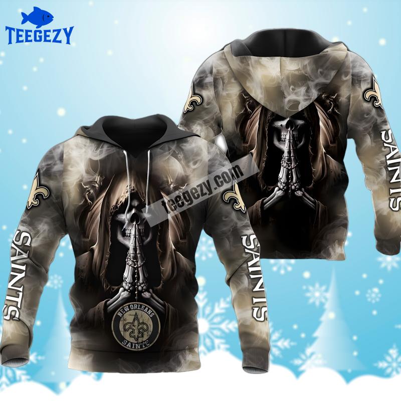 New Orleans Saints Death Smoke Black Dad Mom 3D Hoodie New Orleans Saints Death Smoke Black Dad Mom 3D Hoodie