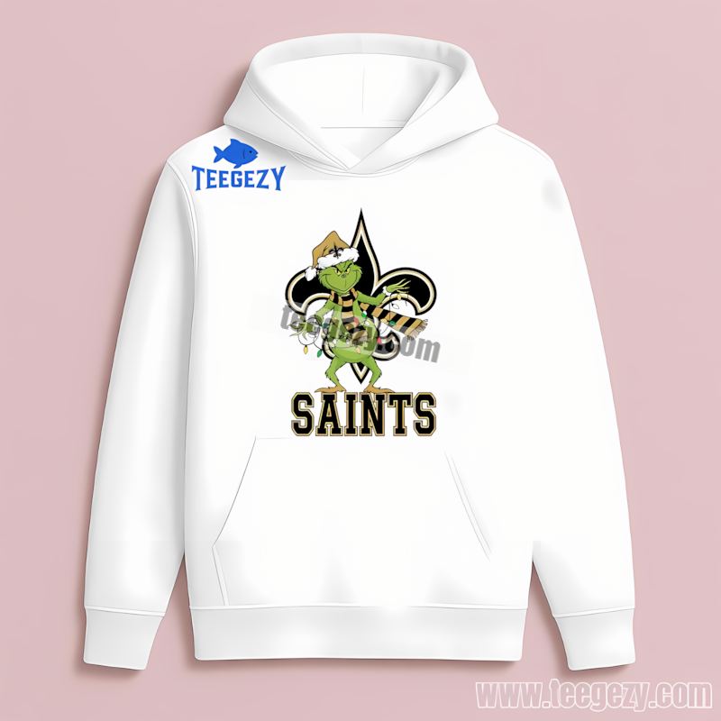 New Orleans Saints Grinch Christmas Funny THoodie New Orleans Saints Grinch Christmas Funny THoodie