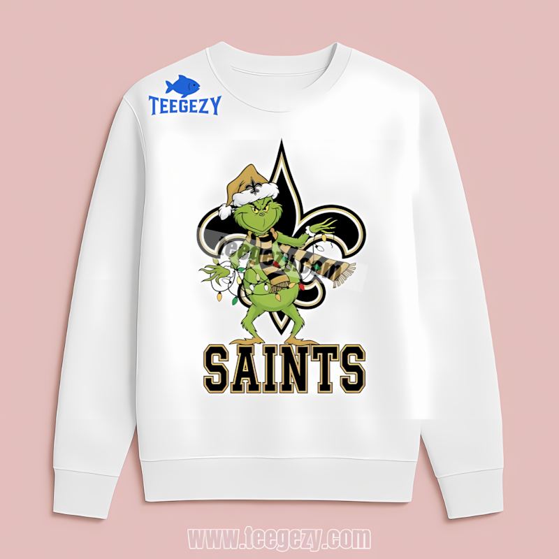 New Orleans Saints Grinch Christmas Funny TLong Sleeve New Orleans Saints Grinch Christmas Funny TLong Sleeve