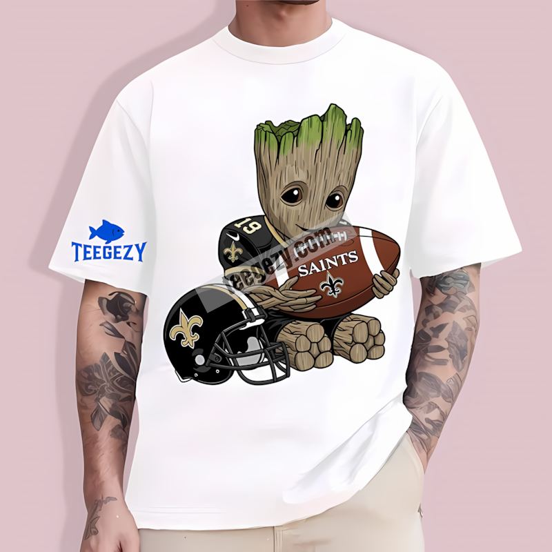 New Orleans Saints Groot Personalized Football TT-Shirt New Orleans Saints Groot Personalized Football TT-Shirt