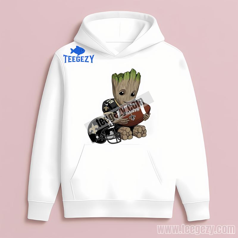 New Orleans Saints Groot Personalized Football THoodie New Orleans Saints Groot Personalized Football THoodie