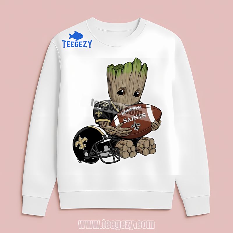 New Orleans Saints Groot Personalized Football TLong Sleeve New Orleans Saints Groot Personalized Football TLong Sleeve