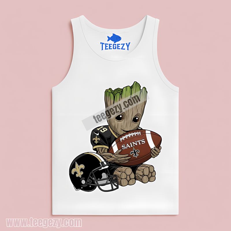New Orleans Saints Groot Personalized Football TTanktop New Orleans Saints Groot Personalized Football TTanktop