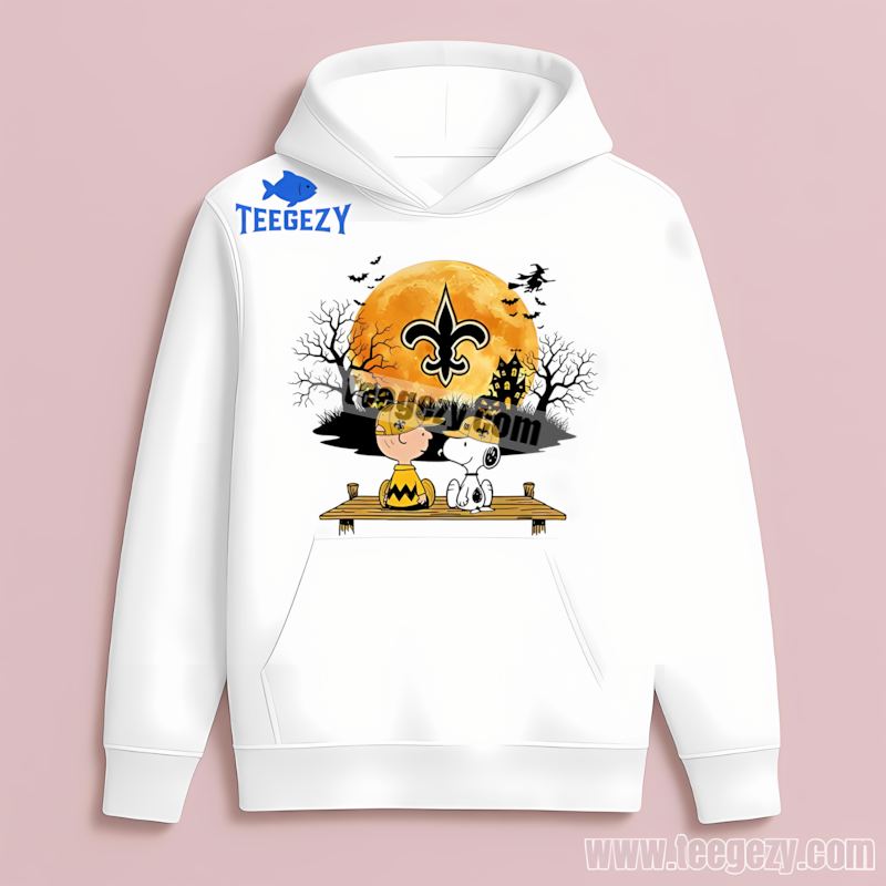New Orleans Saints Halloween Charlie Brown Snoopy Hoodie New Orleans Saints Halloween Charlie Brown Snoopy Hoodie